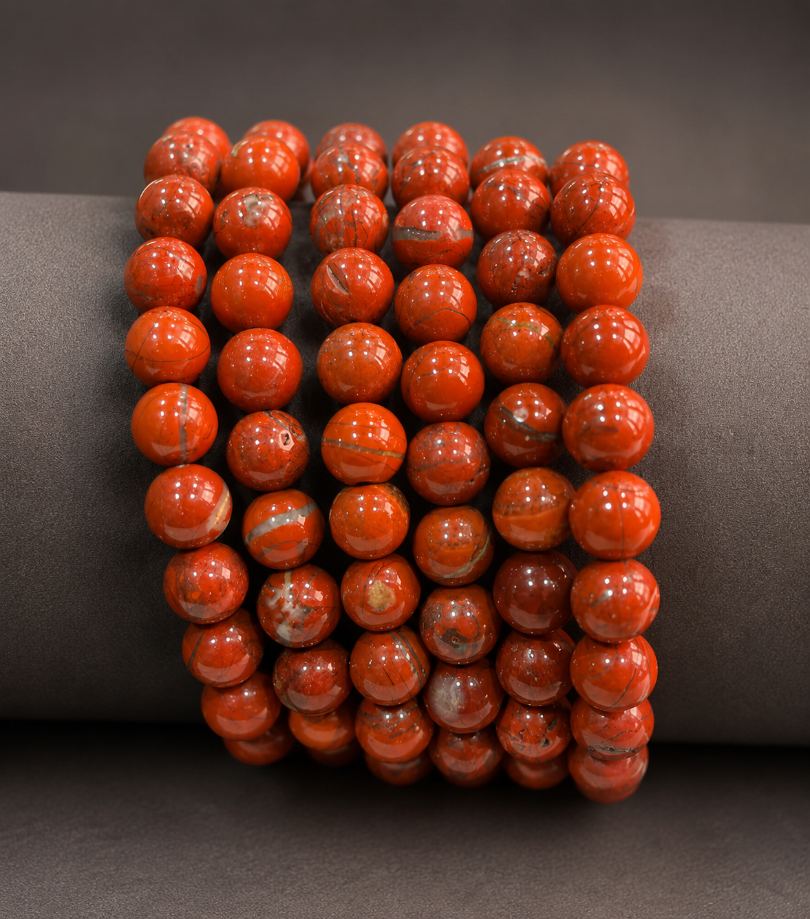 Natural Red Jasper Bracelet 8mm | Genuine Crystal Bracelet for Strength, Stability & Grounding
