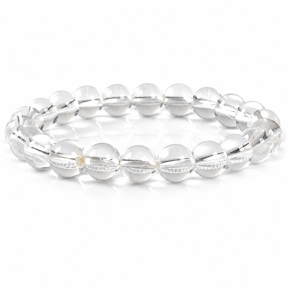 White Sphatik Crystal Bracelet 8mm | Natural Clear Quartz Healing Bracelet | Unisex