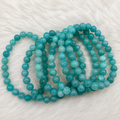 Natural Amazonite Bracelet 8 mm | Genuine Amazonite Crystal Beaded Bracelet for Calm & Prosperity
