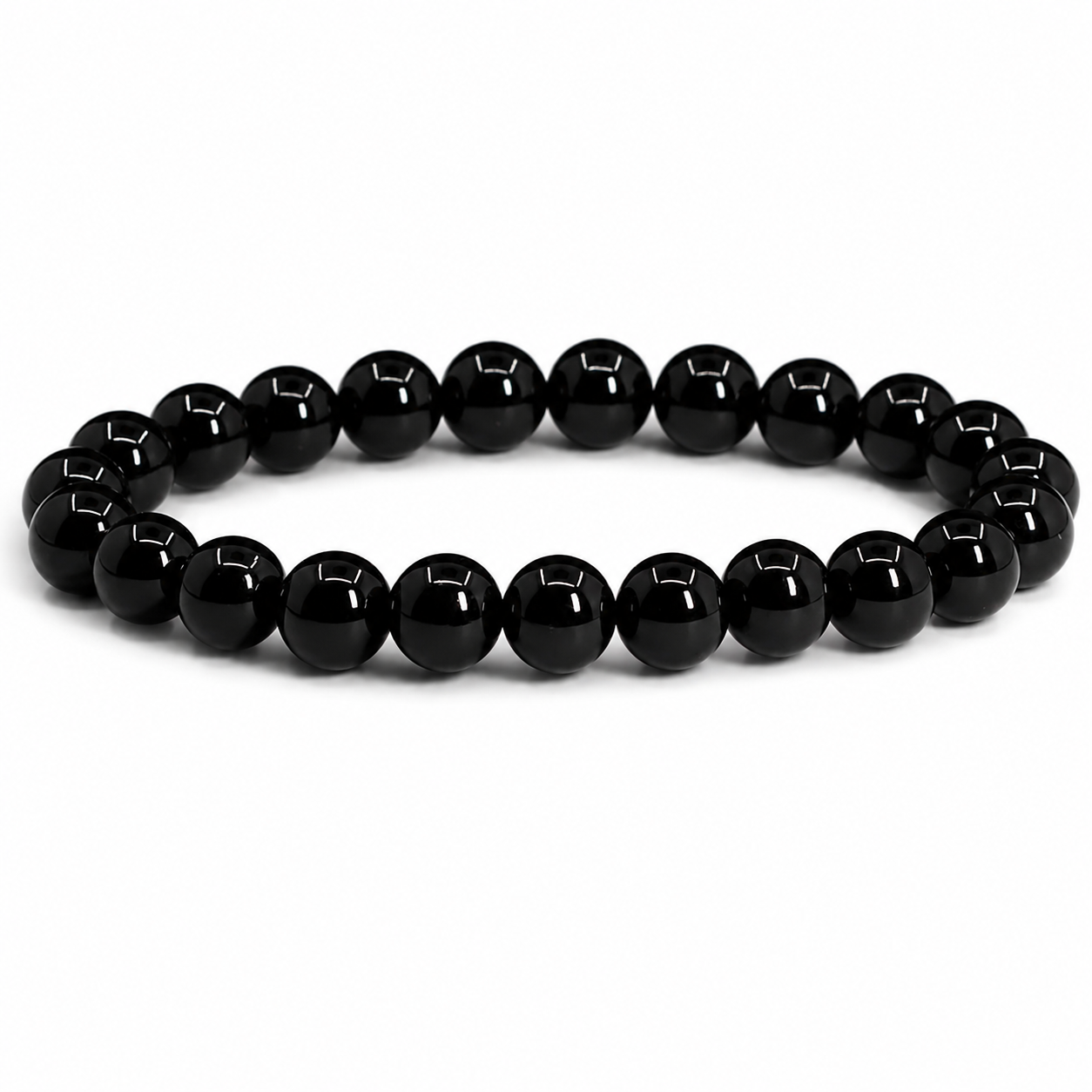 Natural Black Tourmaline Bracelet 8mm | Protection Crystal Bracelet