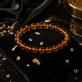 Natural Baltic Amber Bracelet 8mm | Premium Healing Crystal Jewelry