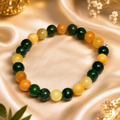 Natural Yellow & Green Aventurine Adjustable Bead Bracelet