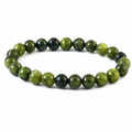 Natural Green Jade Bracelet 8 mm | Genuine Green Jade Crystal Beaded Bracelet for Prosperity & Harmony