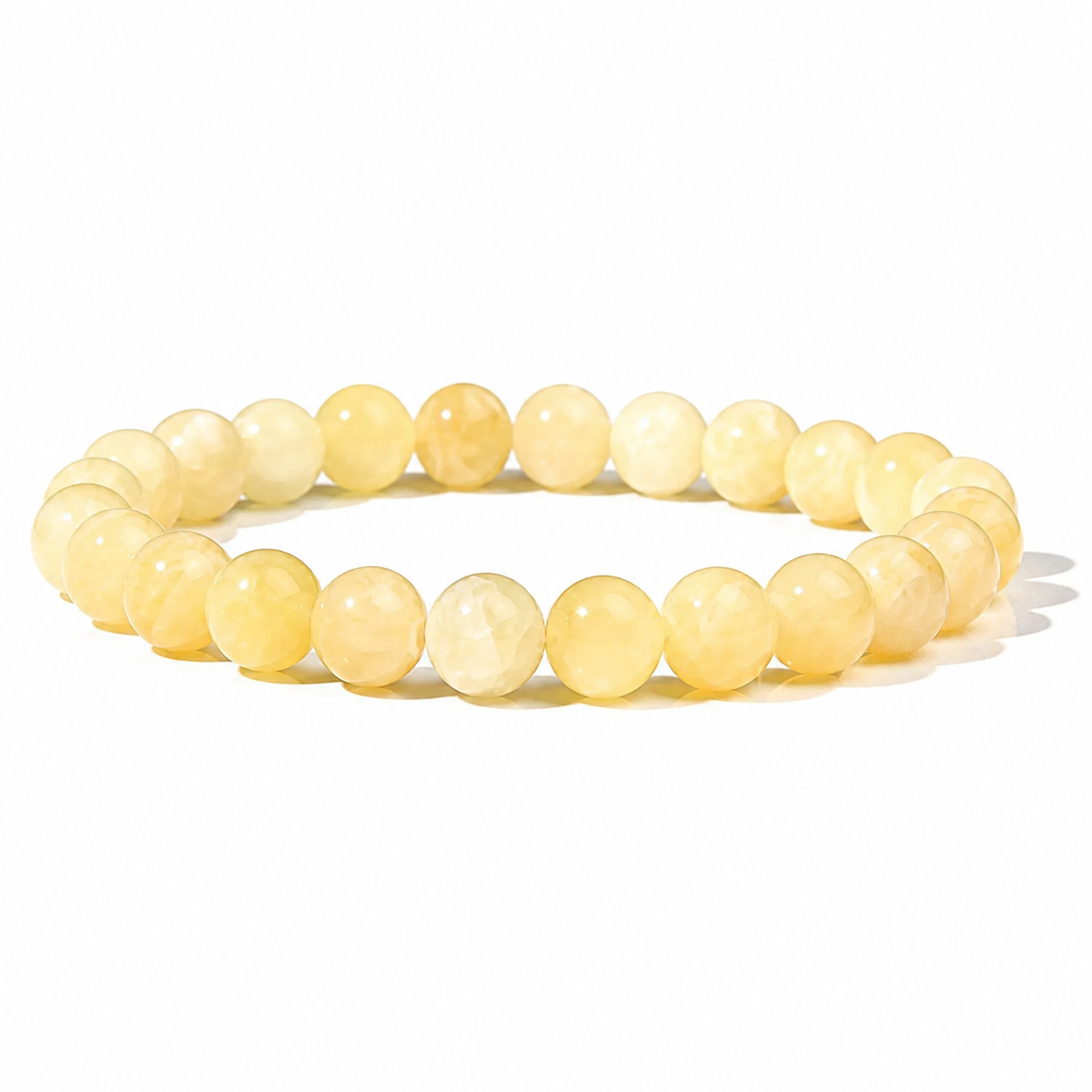 Natural Calcite Bracelet 8 mm | Genuine Healing Crystal Bead Bracelet