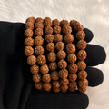 Natural 5 Mukhi Rudraksha Bracelet 8mm | Sacred Spiritual Bracelet
