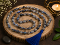 Natural Labradorite Jaap Mala – 108 Beads | Handcrafted Meditation, Yoga & Prayer Necklace