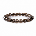 Natural 8 mm Smoky Quartz Bracelet | Genuine Crystal Healing Bracelet