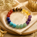 7 Chakra Crystal Bracelet – Natural Healing Gemstone Beaded Bracelet