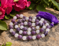 Natural Garnet Chip Stone Jaap Mala – 108 Beads | Handcrafted Meditation, Yoga & Prayer Necklace