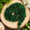 Natural Emerald Uncut Mala | Genuine Emerald Chip Stone Necklace | Green Emerald Crystal Mala | Handmade Healing & Meditation Jewelry