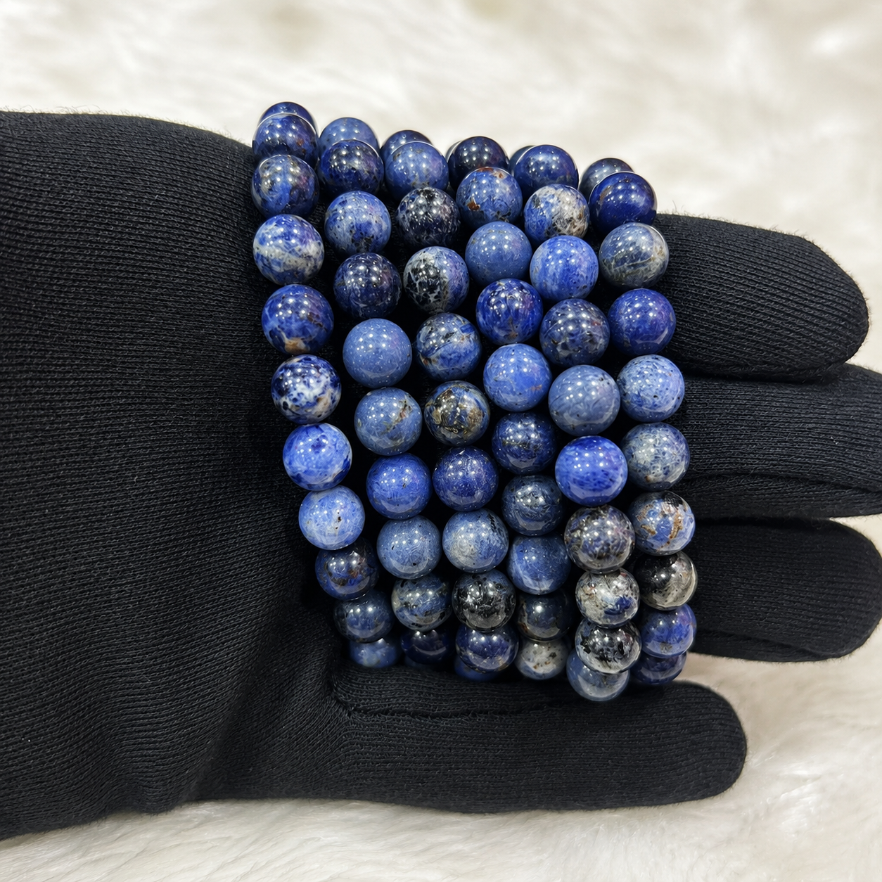 Natural Sodalite Bracelet 8 mm | Genuine Blue Sodalite Gemstone Beaded Bracelet