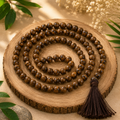 Natural Mariyam Jasper Mala Prayer Beads Necklace – 108 Beads | Healing Crystal Meditation Japa Mala | Buddhist Yoga Necklace