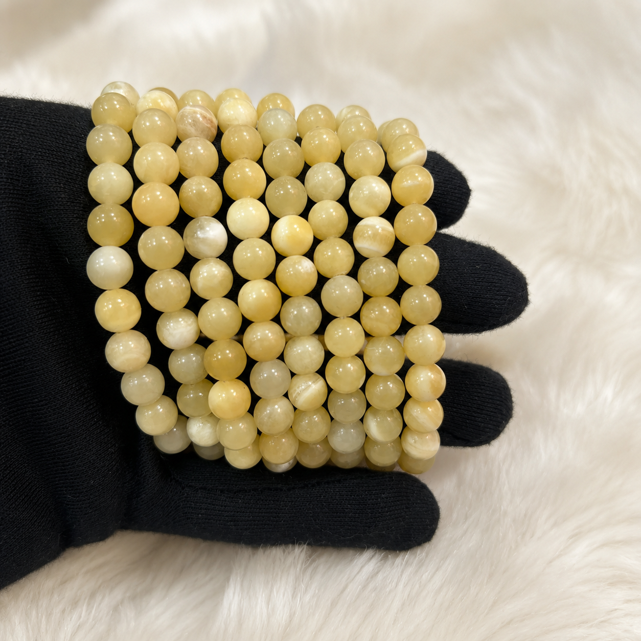 Natural Calcite Bracelet 8 mm | Genuine Healing Crystal Bead Bracelet