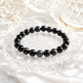 Natural Black Tourmaline Crystal Bracelet – Protection & Grounding