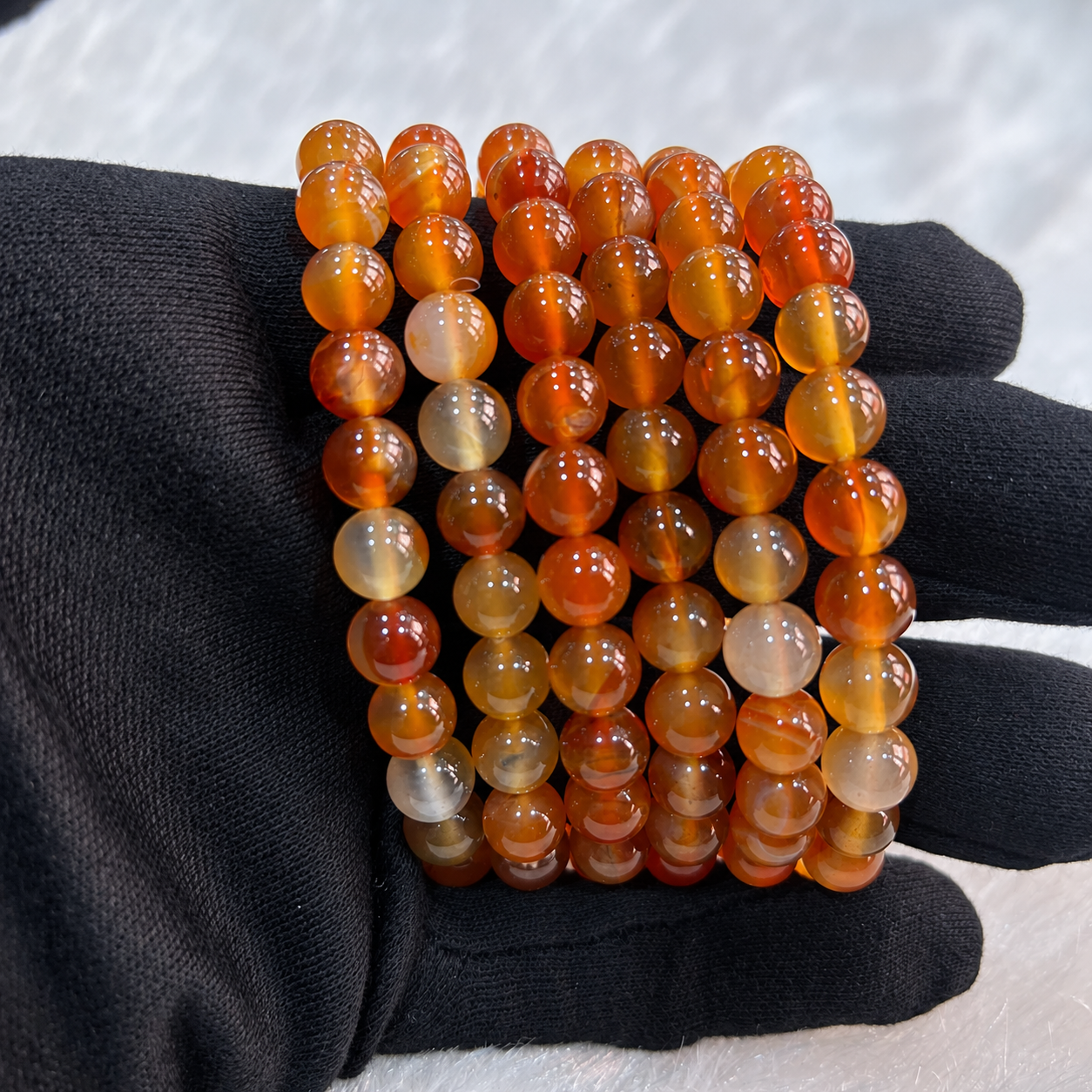 Carnelian 8 mm Bracelet – Natural Gemstone Energy Beaded Bracelet