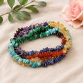 7 Chakra Natural Chip Stone Bracele