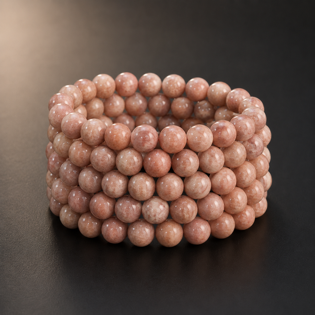Natural Sunstone Bracelet 8mm | Genuine Crystal Bracelet for Confidence, Joy & Positive Energy