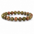 Natural Unakite Bracelet 8 mm | Genuine Healing Crystal Bead Bracelet