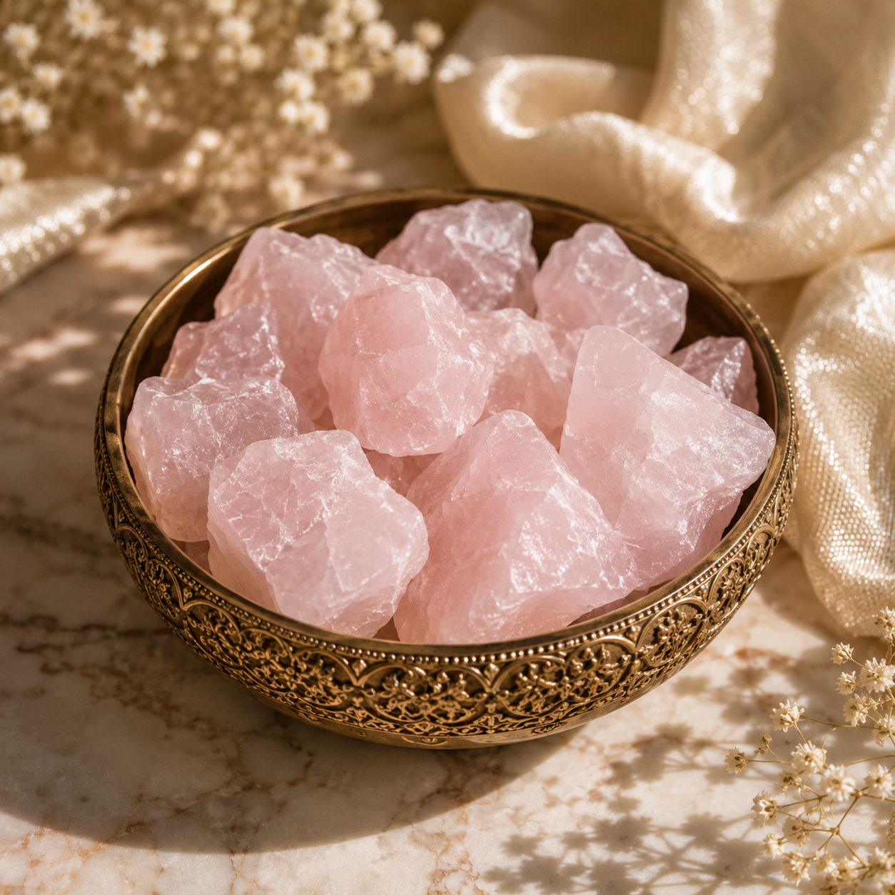 Premium Natural Rose Quartz Raw Crystal Stones | Healing Crystal Chunks for Love, Peace & Positive Energy