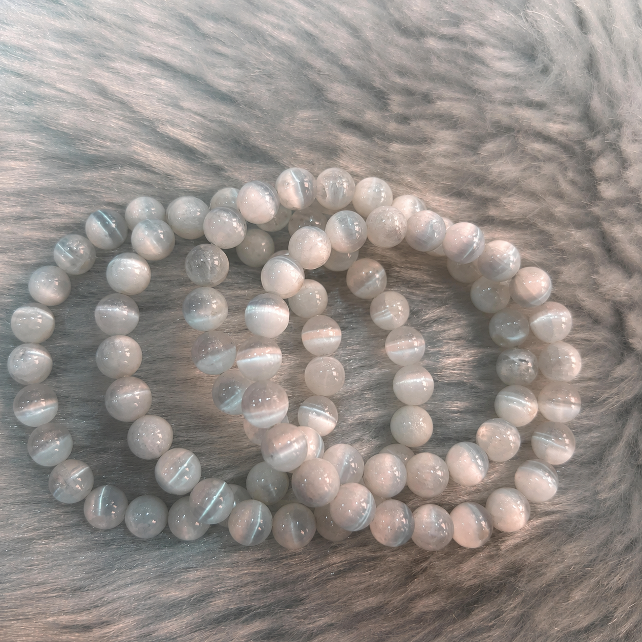 Natural Selenite Bracelet 8 mm | Genuine Crystal Healing Bead Bracelet