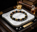 Unakite & Black Tourmaline Adjustable Bracelet | Natural Crystal Jewelry