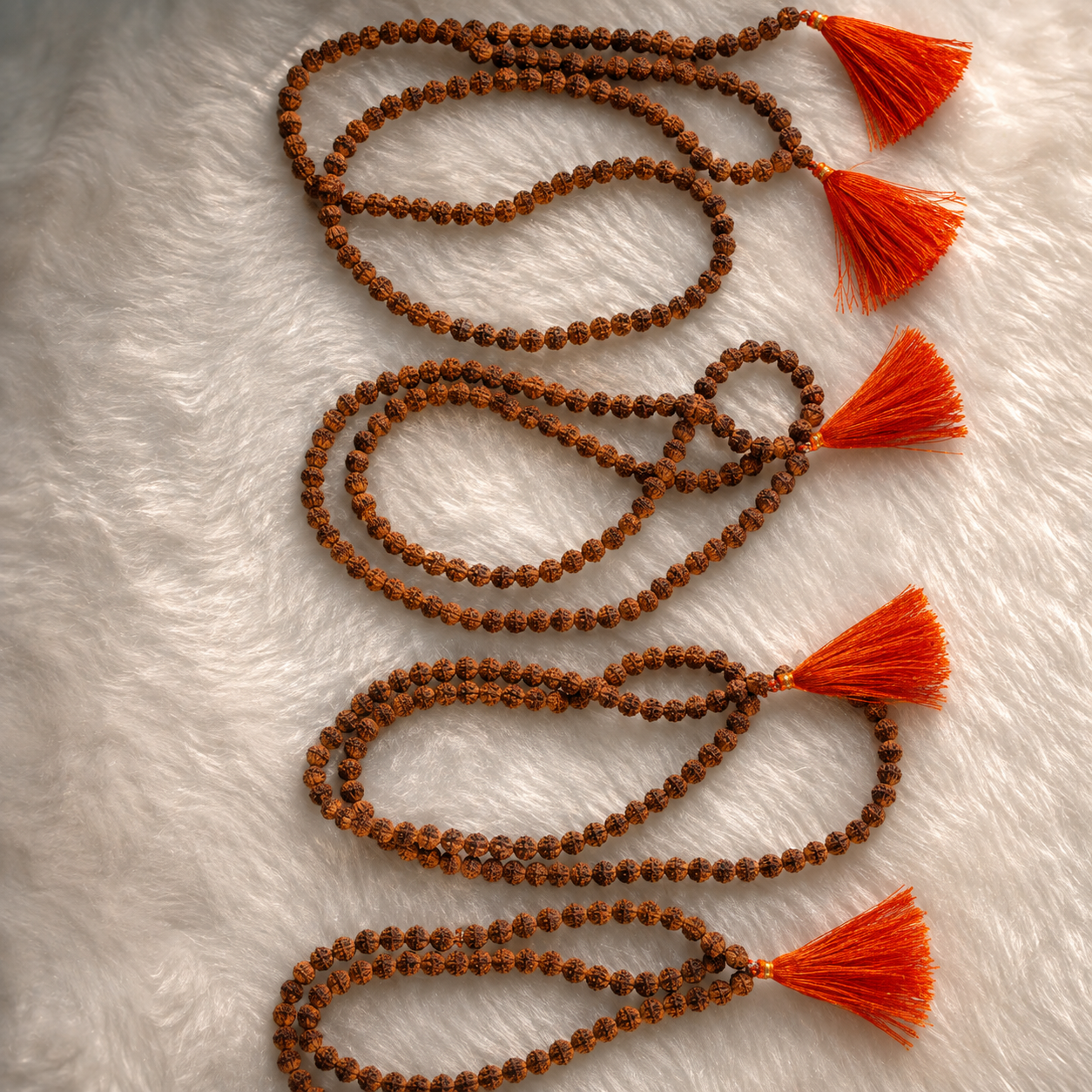Rudraksh 108 Beads Jaap Mala for Meditation, Yoga & Spiritual Healing