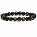 Natural Black Obsidian Bracelet 8 mm | Protection Crystal Beaded Bracelet