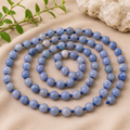 Blue Aventurine Bead Knotted Mala for Calmness and Emotional Healing