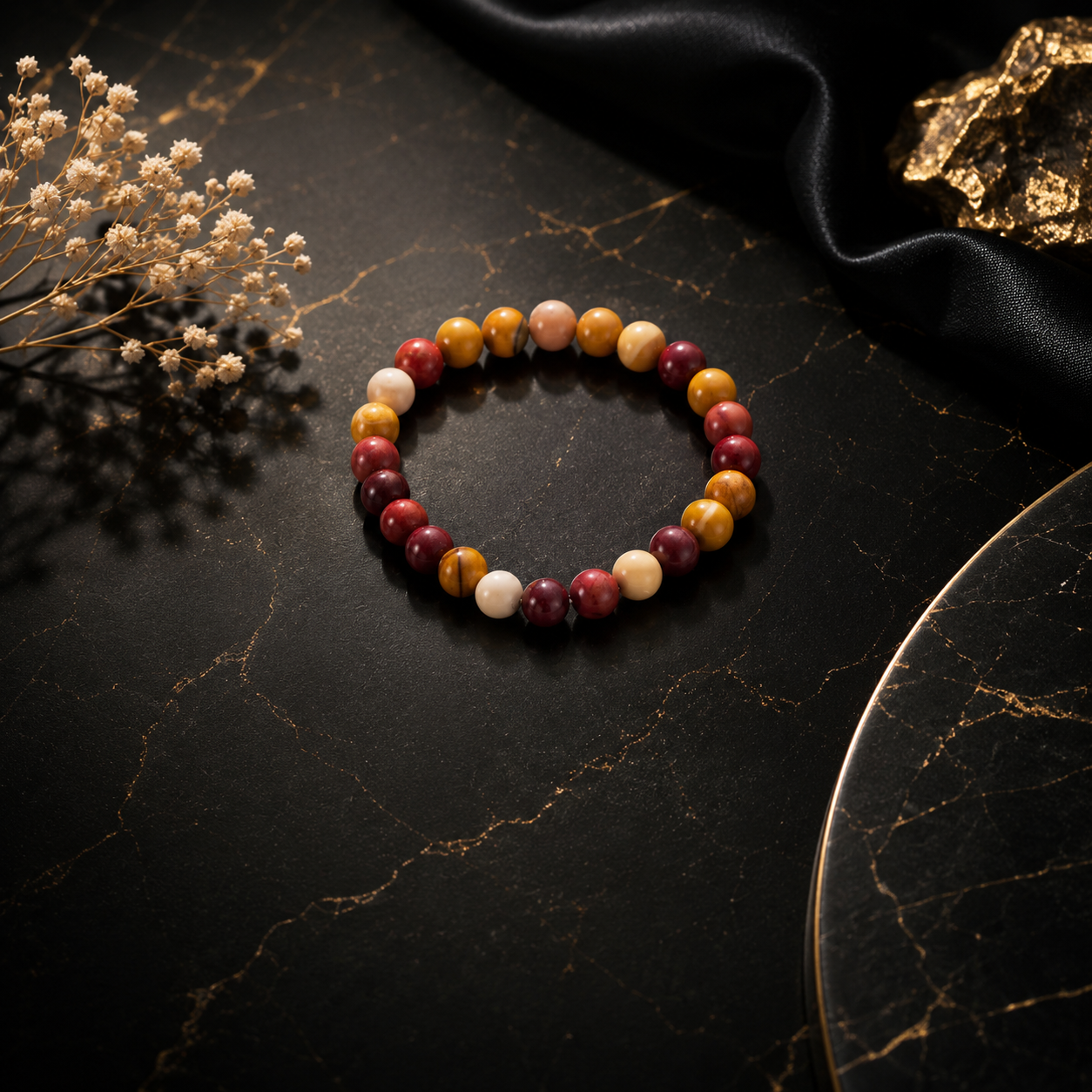 Natural Mookaite Jasper Bracelet – Strength, Balance & Healing Crystal