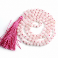 Natural Rose Quartz Jaap Mala – 108 Beads Healing Prayer Mala