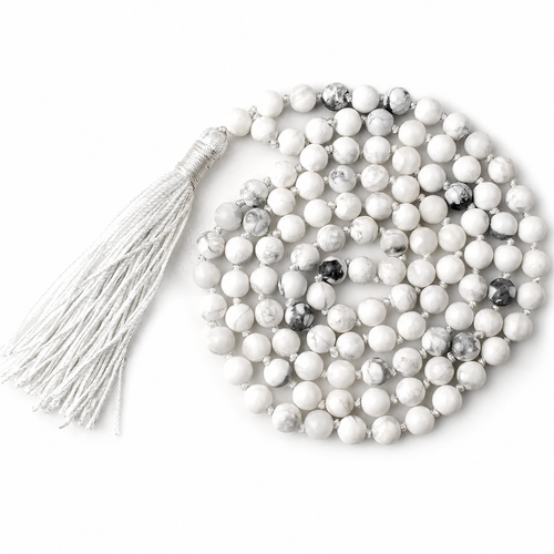 Howlite Jaap Mala 108 Beads | Natural Meditation Mala
