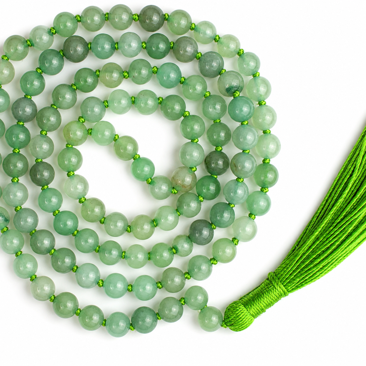 Green Aventurine Jaap Mala 108 Beads | Natural Healing Prayer & Meditation Mala
