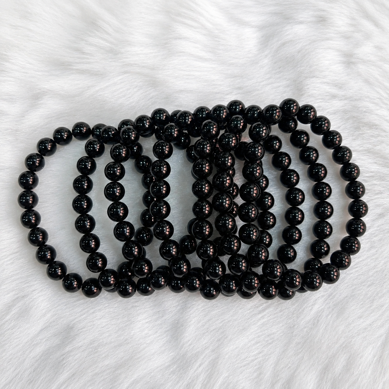 Black Tourmaline Bracelet 8mm | Natural Protection Crystal Bead Bracelet | Unisex Healing Stone Jewelry