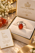 Carnelian Ring | Natural Carnelian Stone Ring for Energy, Confidence & Vitality