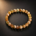 Natural Citrine 8mm Bracelet | Genuine Citrine Crystal Beaded Bracelet for Prosperity & Positivity
