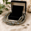 Labradorite Chip Bead Knotted Jap Mala