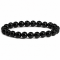Black Tourmaline Bracelet 8mm | Natural Protection Crystal Bead Bracelet | Unisex Healing Stone Jewelry