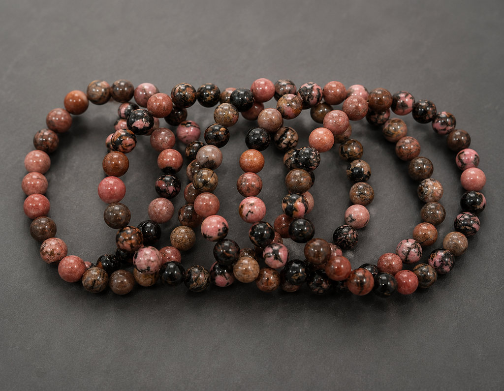 Natural Rhodochrosite Bracelet 8mm| Genuine Crystal Bracelet for Love & Emotional Healing