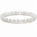 Natural Selenite Bracelet 8 mm | Genuine Crystal Healing Bead Bracelet