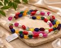 Natural Navratna Gemstone Mala Necklace