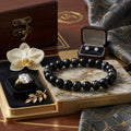 Natural Black Sulemani Hakik Bead Adjustable Bracelet – 8 MM | Protection, Strength & Positive Energy | Premium Gemstone Bracelet