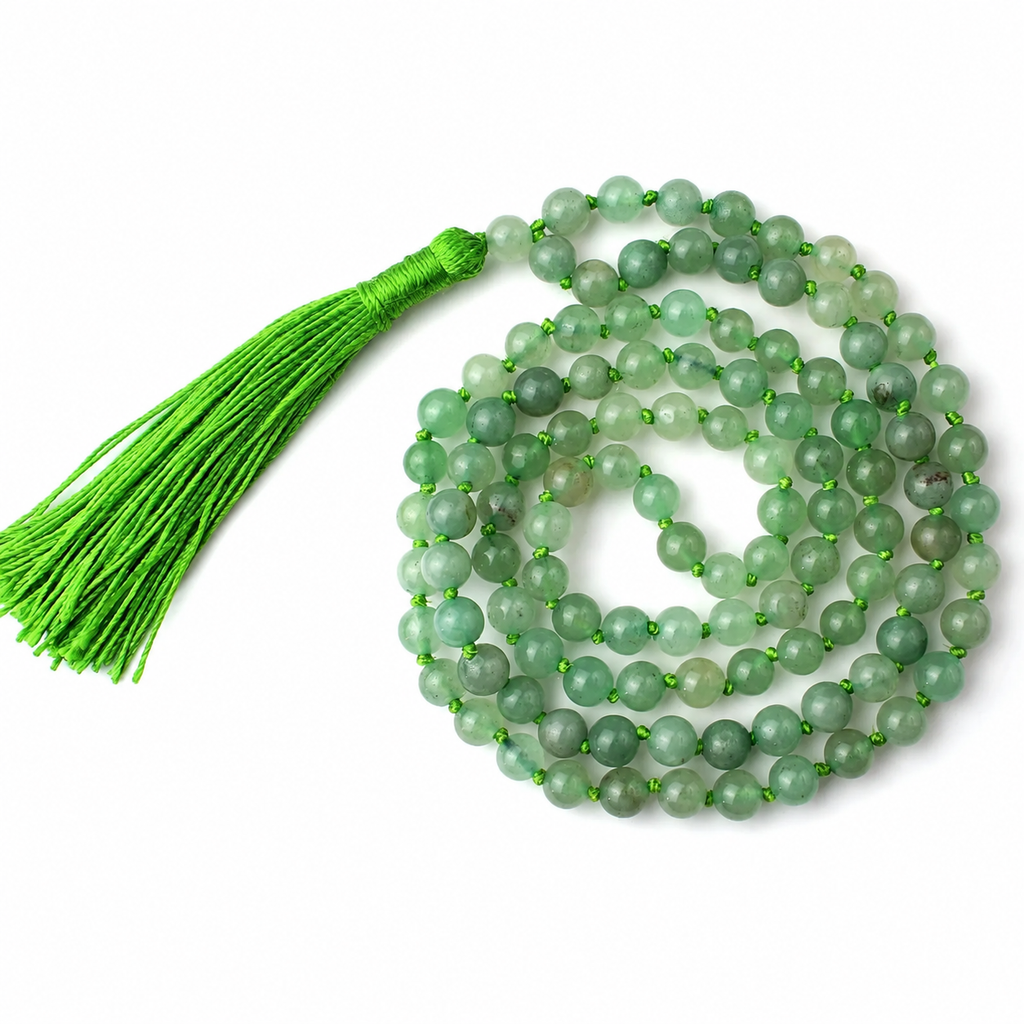 Green Aventurine Jaap Mala 108 Beads | Natural Healing Prayer & Meditation Mala