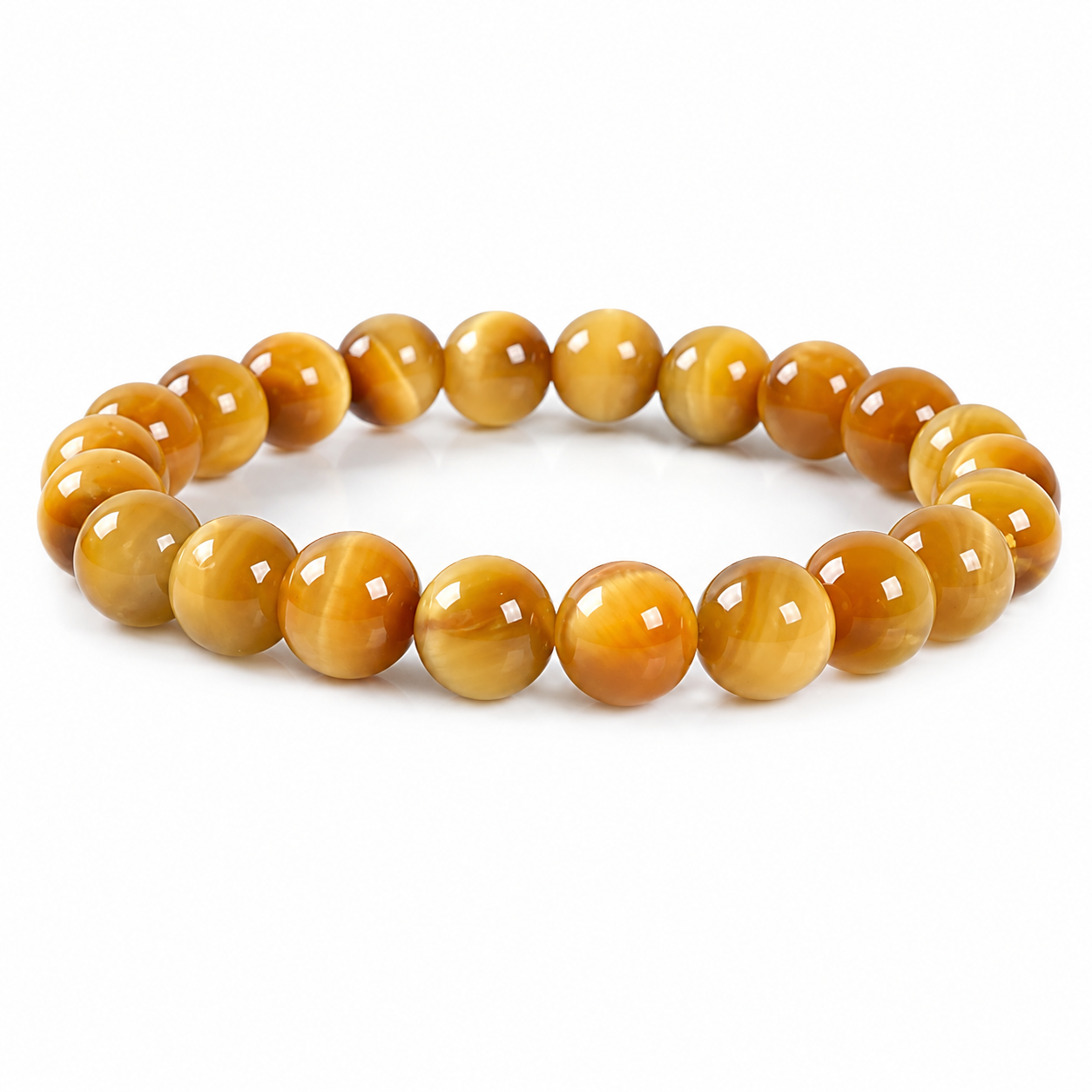 Natural Golden Tiger Eye Bracelet 8mm | Protection & Confidence Stone