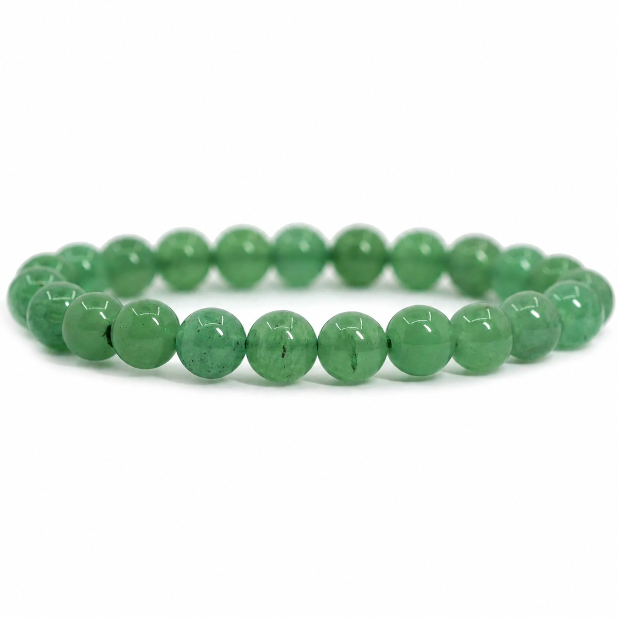 8mm Green Aventurine Bracelet | Natural Crystal Beaded Bracelet for Prosperity & Luck