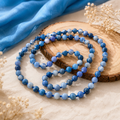 Natural Blue Aventurine Mala Necklace | 8mm Round Bead Crystal Mala | Handmade Meditation & Prayer Necklace | Healing Crystal Jewelry | 108 Beads