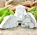 Natural Howlite Rough Stone – Elegant White Crystal with Natural Grey Veins 🤍✨