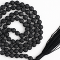 8mm Black Lava Stone 108 Beads Jaap Mala for Meditation, Yoga & Healing 8 mm