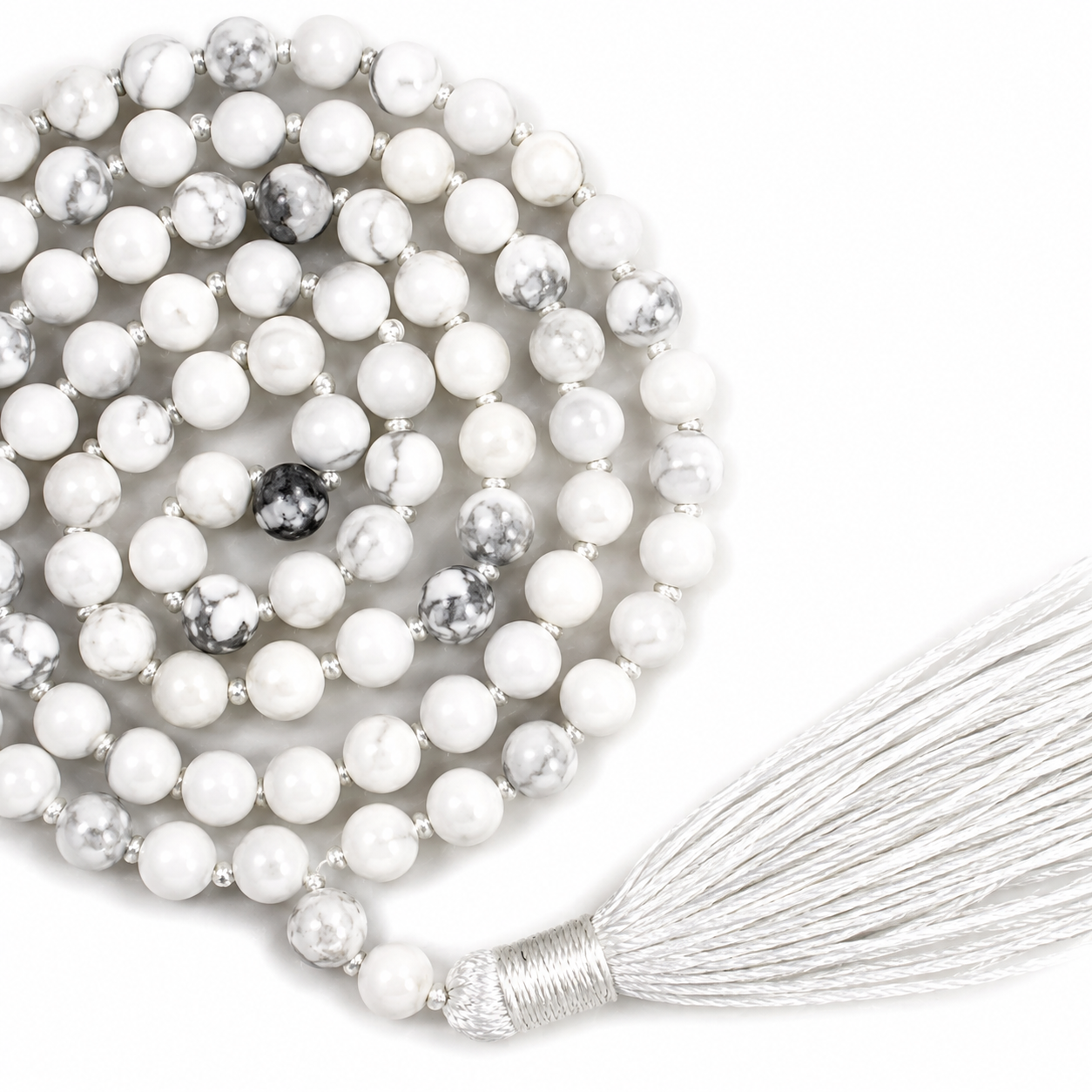 Howlite Jaap Mala 108 Beads | Natural Meditation Mala