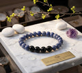 Sodalite with Garnet Bead Bracelet | 8 MM Natural Healing Crystal Bracelet