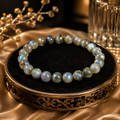 Natural Labradorite Crystal Bracelet 8mm | Protection Healing Jewelry